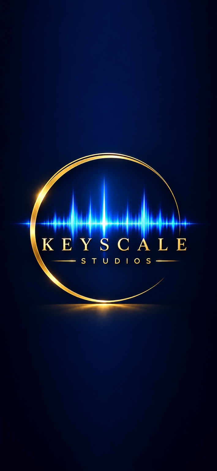 KeyScale Studios gold ring and electric blue waveform identity